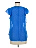 I Heart Ronson 100% Polyester Blue Short Sleeve Blouse Size M - photo 2