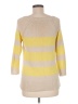 Ann Taylor LOFT 100% Cotton Stripes Yellow Pullover Sweater Size M - photo 2