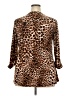 Cocomo Animal Print Brown 3/4 Sleeve Blouse Size 2X - photo 2