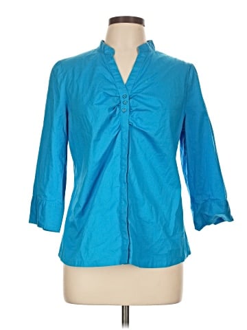 St. John's Bay 3/4 Sleeve Button-Down Shirt (view 1)
