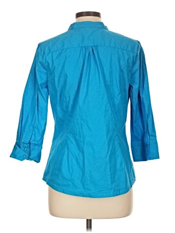 St. John's Bay 3/4 Sleeve Button-Down Shirt (view 2)