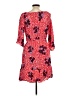 Gap 100% Rayon Print Red Casual Dress Size L (tall) - photo 2