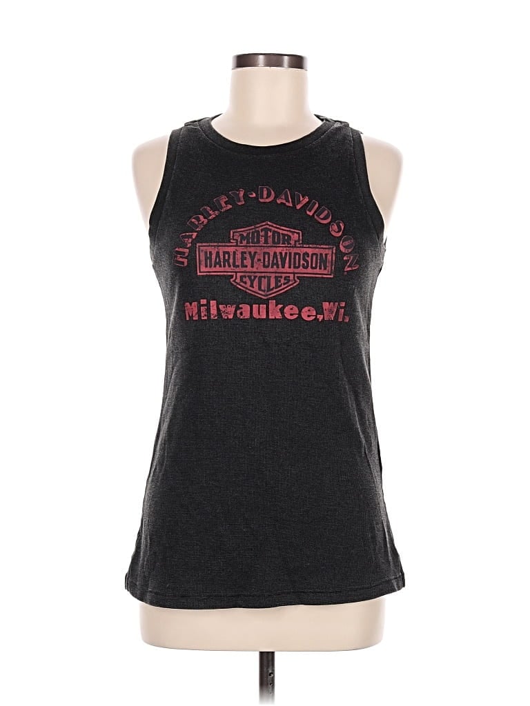 Pre-owned Harley Davidson Sleeveless T-shirt In Black