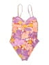 Roxy Floral Pink One Piece Swimsuit Size S - photo 2