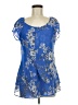 Roz & Ali 100% Polyester Blue Short Sleeve Blouse Size M - photo 1