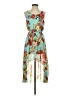 Forever 21 100% Polyester Floral Teal Cocktail Dress Size S - photo 1