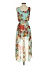 Forever 21 100% Polyester Floral Teal Cocktail Dress Size S - photo 2