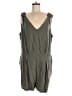 London Times Solid Gray Green Romper Size 2X - photo 1