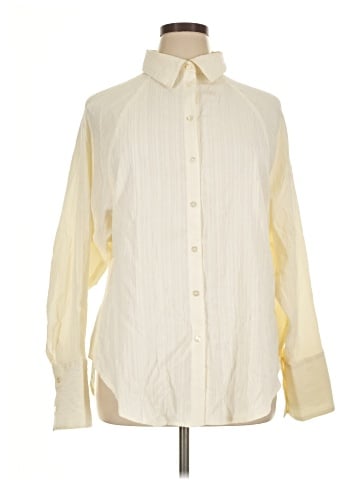 Topshop Long Sleeve Button-Down Shirt (view 1)