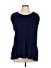 Ann Taylor LOFT Outlet 100% Polyester Blue Sleeveless Blouse Size L - photo 1
