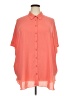 Sejour 100% Polyester Solid Orange Short Sleeve Blouse Size 2X - photo 1