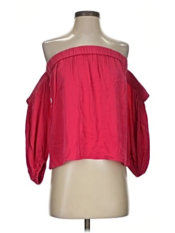 Milly 3/4 Sleeve Silk Top (view 1)