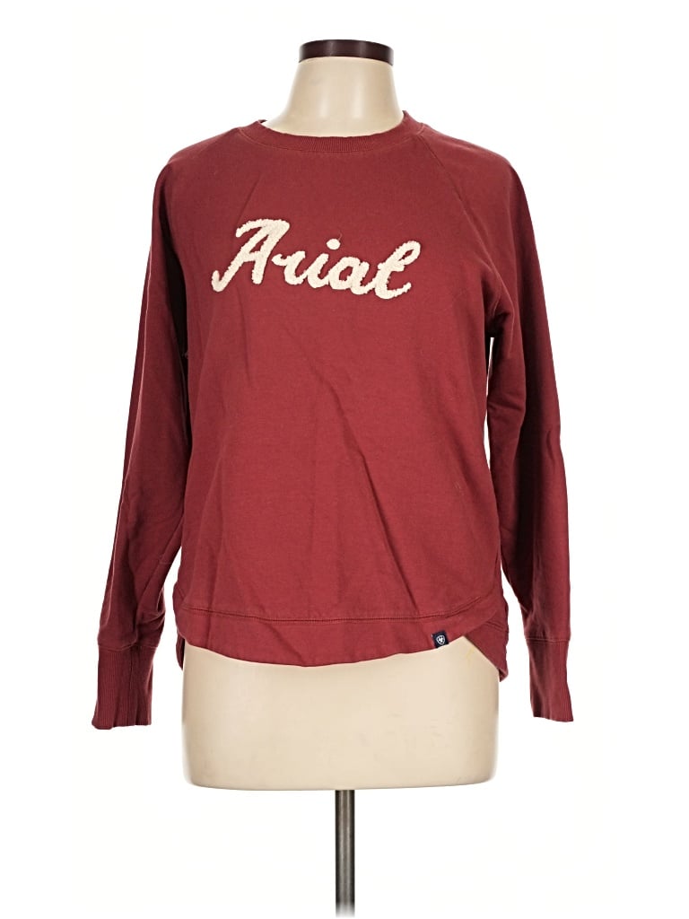 Pre-owned Ariat Sweatshirt In Burgundy