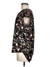 Pleione 100% Polyester Floral Black Short Sleeve Blouse Size M - photo 5