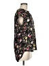 Pleione 100% Polyester Floral Black Short Sleeve Blouse Size M - photo 4