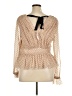 Ann Taylor LOFT 100% Polyester Tan Long Sleeve Blouse Size 14 - photo 2