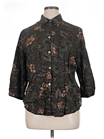 Caribbean Joe 3/4 Sleeve Button-Down Shirt (view 1)