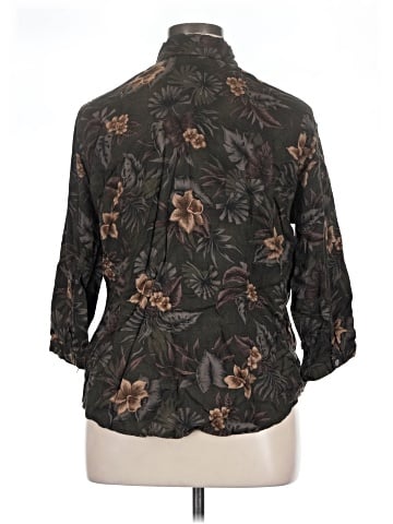 Caribbean Joe 3/4 Sleeve Button-Down Shirt (view 2)