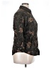 Caribbean Joe 100% Rayon Floral Black 3/4 Sleeve Button-Down Shirt Size 1X - photo 4