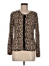 Foxcroft Animal Print Brown Cardigan Size M - photo 1