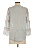 Ecru 100% Rayon Teal 3/4 Sleeve Blouse Size S (estimated) - photo 2