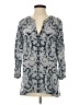 Theory Paisley Gray 3/4 Sleeve Silk Top Size S - photo 1