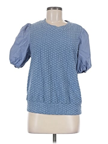Pale Sky Short Sleeve Blouse (view 1)