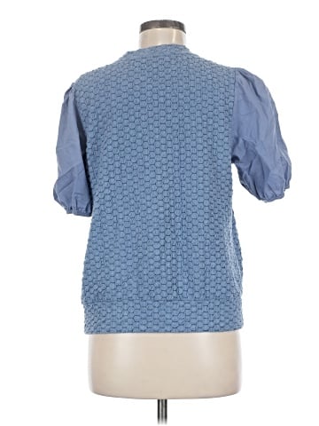 Pale Sky Short Sleeve Blouse (view 2)