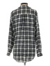 Equipment 100% Silk Plaid Black Long Sleeve Silk Top Size S - photo 2