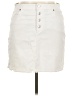 Ann Taylor LOFT Solid White Denim Skirt Size 14 - photo 1