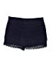 Ann Taylor LOFT 100% Cotton Chevron-herringbone Blue Shorts Size 4 - photo 2