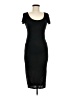 Popular Basics Solid Black Casual Dress Size M - photo 1