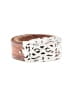 Old Navy 100% Leather Silver Leather Belt Size M - photo 1