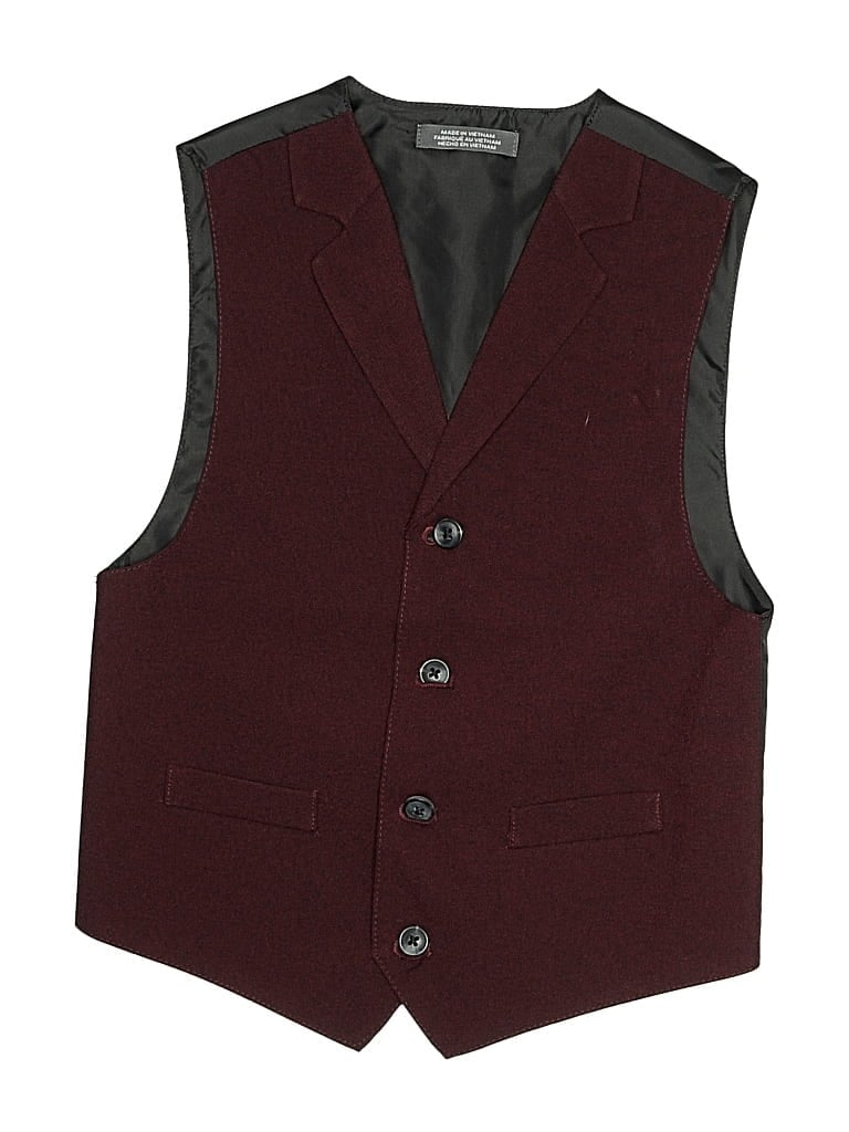 Pre-owned Van Heusen Kids' Vest In Burgundy