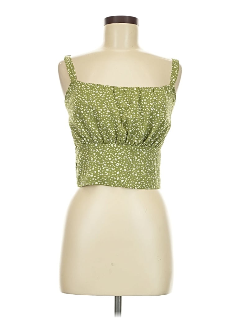 Pre-owned Shein Sleeveless Blouse In Green