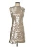 STAUD 100% Polyester Metallic Silver Cocktail Dress Size S - photo 1