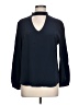 Amanda Uprichard 100% Silk Blue Long Sleeve Silk Top Size L - photo 1