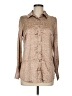Japna 100% Polyester Animal Print Tan Long Sleeve Blouse Size M - photo 1