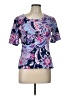 Talbots Purple Short Sleeve Blouse Size L (petite) - photo 1
