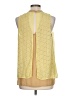 Charming Charlie 100% Polyester Yellow Sleeveless Blouse Size L - photo 2