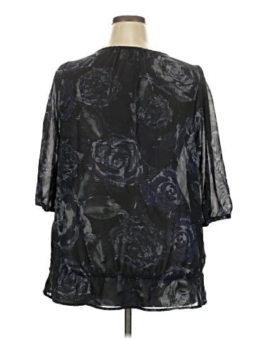 Just My Size 3/4 Sleeve Blouse (view 2)