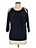 MICHAEL Michael Kors Blue 3/4 Sleeve Top Size M - photo 1