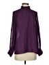 Hazel 100% Polyester Purple Long Sleeve Blouse Size S - photo 1