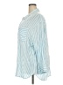 Torrid Stripes Blue 3/4 Sleeve Button-Down Shirt Size 4X Plus (4) - photo 5