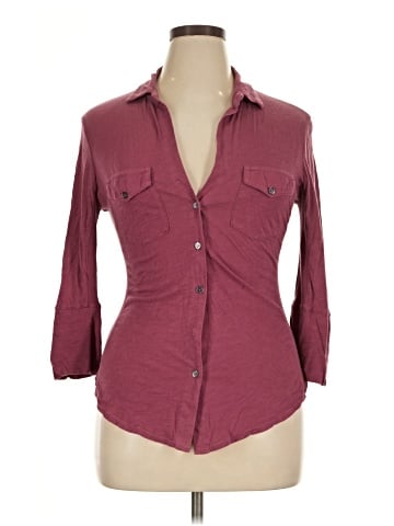 James Perse 3/4 Sleeve Button-Down Shirt (view 1)