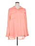 Boutique + 100% Polyester Orange Long Sleeve Polo Size 2X Plus - photo 1