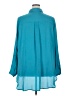 Boutique + 100% Polyester Teal Long Sleeve Polo Size 2X Plus - photo 2