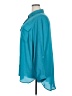 Boutique + 100% Polyester Teal Long Sleeve Polo Size 2X Plus - photo 5