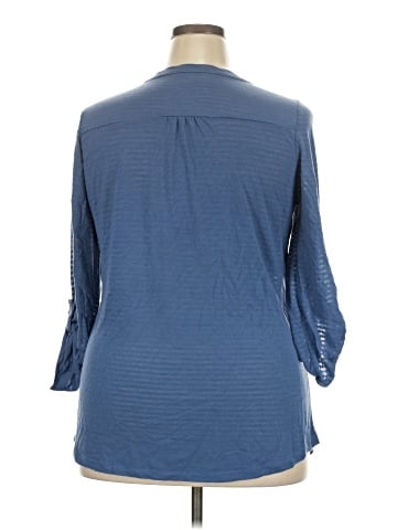 Faded Glory Long Sleeve Henley (view 2)