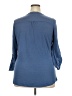 Faded Glory Blue Long Sleeve Henley Size 2X - photo 2